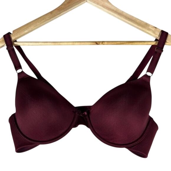 Vanity Fair Bra Womens 38D Burgundy Padded Underwire Lift Everyday Comfortable - Picture 1 of 4